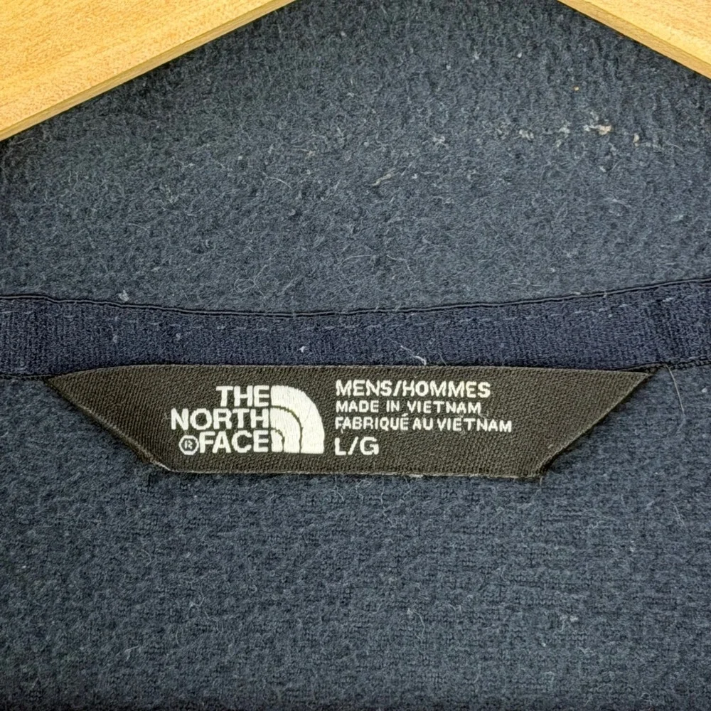 The North Face TKA Glacier‎ 100 Fleece 1/4 Zip Mens L Navy Lightweight Pullover